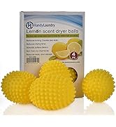 Lemon Scented Dryer Balls - A Natural and Better Alternative to Fabric Softener. Reduce Drying Ti...