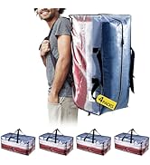 TAILI Heavy Duty Moving Bags, Clothing Storage Bags with Sturdy Zipper and Strong Handles, Clear ...