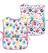 Kids Art Smock, Waterproof Artist Painting Aprons, Sleeveless Children Art Smocks with Pockets fo...