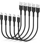 Short USB C Cable 1ft, 5pack USB A to USB C Charger Cable Fast Charging Durable USB Type C Cord f...