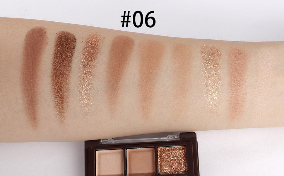 9Color Pink Rose Gold Brown Warm Colorful Eyeshadow Palette Makeup
