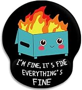 Blusabaca Dumpster on Fire Ergonomic Mouse Pad with Wrist Rest Mousepad | Funny Cute, Wrist Suppo...