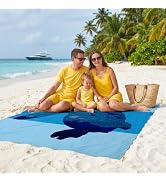 COSENNATUR Beach Blanket Beach Mat Waterproof Picnic Camping Mat 79"x79" | Extra Large Waterproof...