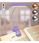Glocusent Horizontal ET-Head Book Light for Reading in Bed, Eye Caring, 3 Colors & 5 Brightness, ...
