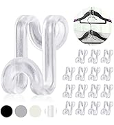 Mlici Hanger Hooks Space Saving, 70 Pack Clothes Hanger Connector Hooks, Transparent Stackable Cl...