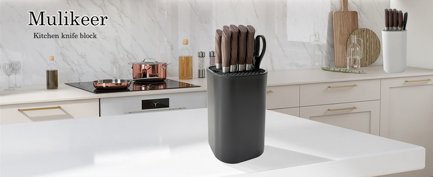 knife block in kitchen