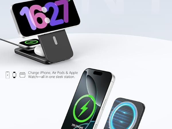 3 in 1 wireless charging station