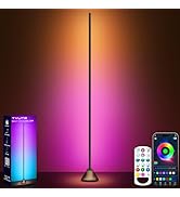 Tyute Corner Floor Lamp, RGB LED Corner Lamp with App & Remote Control, Music Sync, Scene Modes, ...