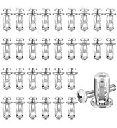 30 Pcs M4 x 20 Hollow Door Anchor Set, Hollow Metal Cavity Fixing Hollow Wall Anchors for Alumini...