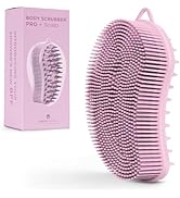 MainBasics Exfoliating Silicone Body Scrubber Pro 2-in-1 Shower Scrubber for Body Care, Silicone ...