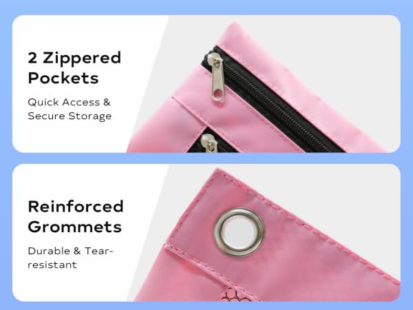 three hole binder pencil case