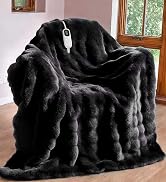iuui faux fur heated blanket