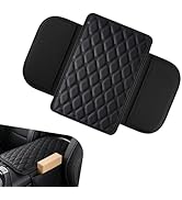 CouTunp Car Center Console Cover, Leather Car Arm Rest Cover with 2 Storage Bags, Comfortable Bre...