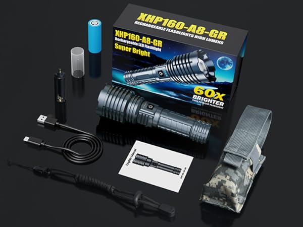 Flashlight for Caving, Camping, Adventures, Patrol & Hiking