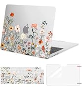 MOSISO Compatible with MacBook Air 13 inch Case 2024 2023 2022 M3 A3113 M2 A2681, Plastic Garden ...