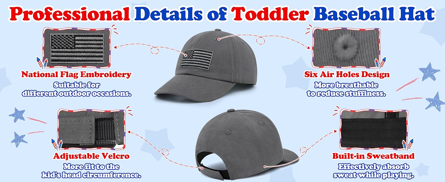 baby hats 12-18 months baby boy hats baby sun hat toddler hats boys age 2-4 american flag hats