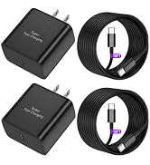 QOQHO Super Fast Charger 2Pack for Samsung Galaxy S26 Ultra/S25, PPS PD 3.0 USB C Wall Charger wi...