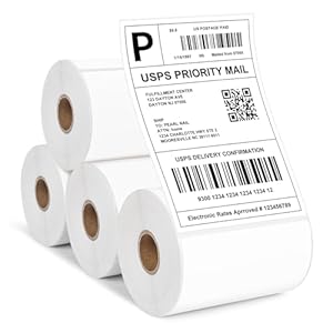4 roll thermal labels