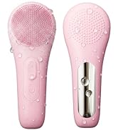 Silicone Facial Cleansing Brush,500mAh Rechargeable Face Scrubber,IPX7 Waterproof Electric Face S...