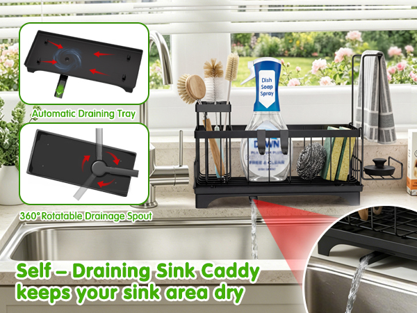 Space-Saving Compact Kitchen Sink Caddy