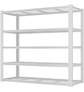 Homdox 3000LBS Heavy Duty Garage Shelving, 5 Tier Adjustable Storage Shelves, 60" W x 24" D x 72"...