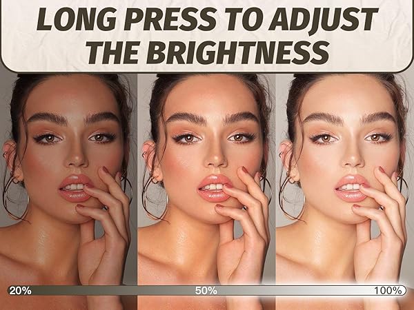 Makeup mirror with lights