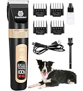Petsaunter Dog Clippers for Grooming, 4-Speed & LCD, Low Noise Electric Trimmer for Grooming, Typ...