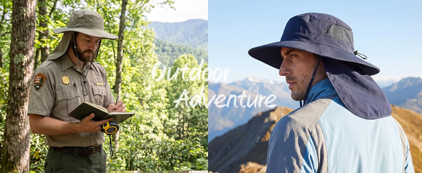 wide brim hunting hat hiking hat upf50 for men