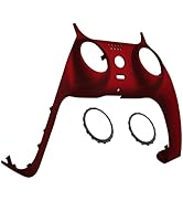 eXtremeRate Scarlet Red Decorative Trim Shell Compatible with p s 5 Controller, Soft Touch DIY Re...
