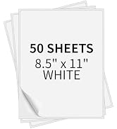 PAPRMA Full Sheet Labels 8.5” x 11” Sticker Paper Matte White, Large Shipping Label Paper for Ink...