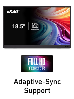 Acer PM191Q Ebmiuux 18.5" Full HD Portable Monitor Adaptive Sync Arzopa KYY Samsung