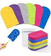 Clean Beastie 12 PCS Reusable Duster for Swiffer, Washable 360 Fleece Duster Refills for Fans, Fl...