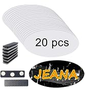 20 pcs Sublimation Name Tags Blank Name Tag 1.5 x 3 Inch Magnetic Name Tags with Magnetic Backing...