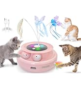 ORSDA 3-in-1 Cat Toys Rechargeable, Interactive Cat Toys for Indoor Cats Automatic Kitten Toy, Mo...