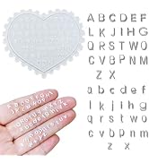 Mini Tiny Letter Resin Silicone Molds Cute Micro Dollhouse Letter Epoxy Casting Molds for DIY Res...