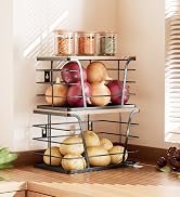 2 Pack Kitchen Organizers and Storage - Stackable Potato and Onion Storage Bin,Kitchen Cabinet Or...