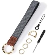 WEESMILE Key Chain, Stretchy Keychain Wristlet, Cute Wrist Lanyard Strap for Car Keys with D Ring...