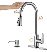 Touch Kitchen Faucet,KEER Smart Kitchen Sink Faucet with Pull Down Sprayer, Touch on Activated Ki...