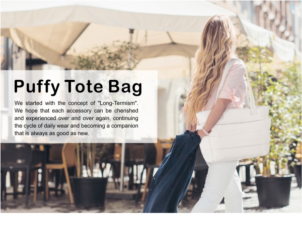 puffer tote bag