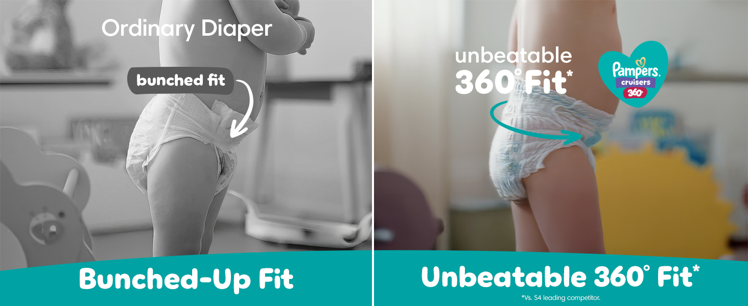 Bunched-up fit vs Unbeatable 360 degree fit* *Vs. S4 leading competitor.
