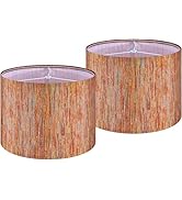 GO&SO Set of 2 Stripe Drum Lamp Shades Chroma Red- 13