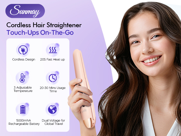 cordless mini hair straightener