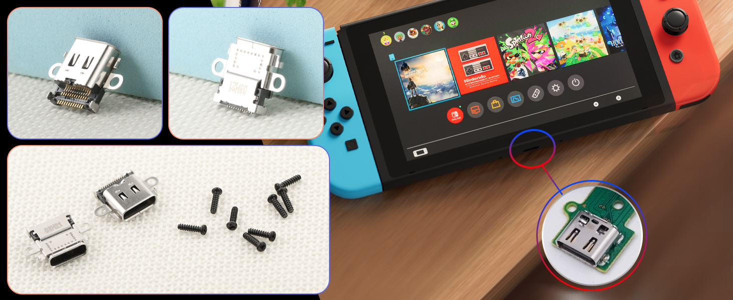 for Nintendo Switch Charging Port Replacement
