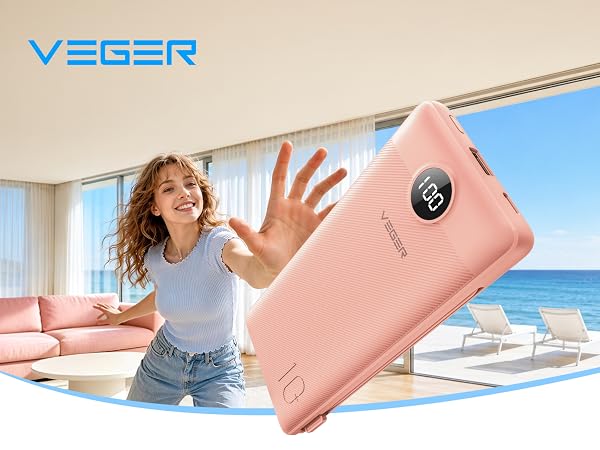 portable charger with built in cable