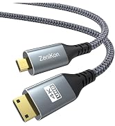 ZeniKon 4K Micro HDMI to Mini HDMI Cable 3.3FT for Raspberry Pi 5/4 Camera to Portable Monitor, H...