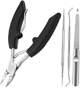 Ingrown Toenail Clippers for Thick Nails, 4-in-1 Professional Podiatrist Toe Nail Clippers Set fo...