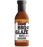 Kosmos Q Maple Bourbon BBQ Glaze - 15.5 Oz Bottle for Sticky & Flavorful Barbecue - Thick BBQ Gla...