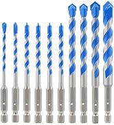 BRSCHNITT Carbide Drill Bit Set - Dry Drill Bit Set for Masonry, Concrete, Bricks, Wood, Plastic ...