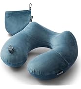 Keemall Inflatable Travel Neck Pillow for Airplane Sleeping Blow Up Neck Support Air Pillow Trave...