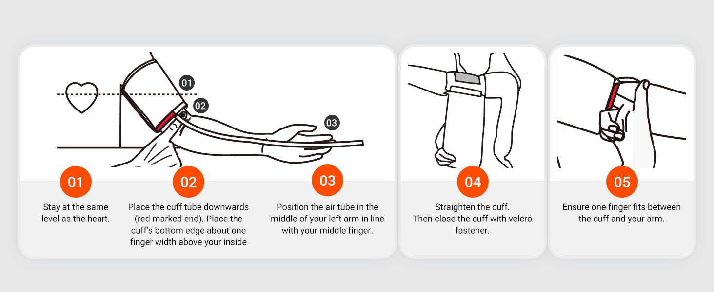 BP machine - How to wear cuff?